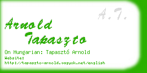 arnold tapaszto business card