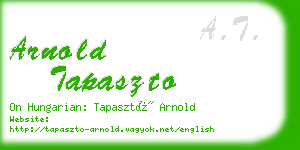 arnold tapaszto business card